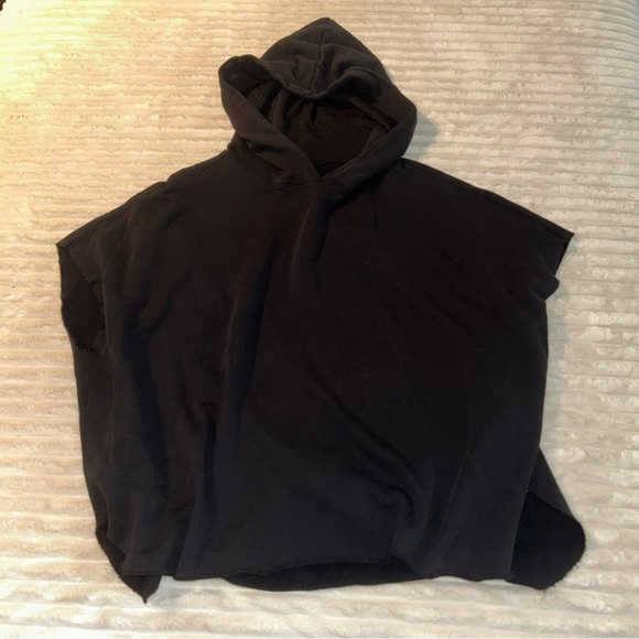 Frank & Eileen Black Hooded Sweatshirt Poncho - Picture 3 of 8